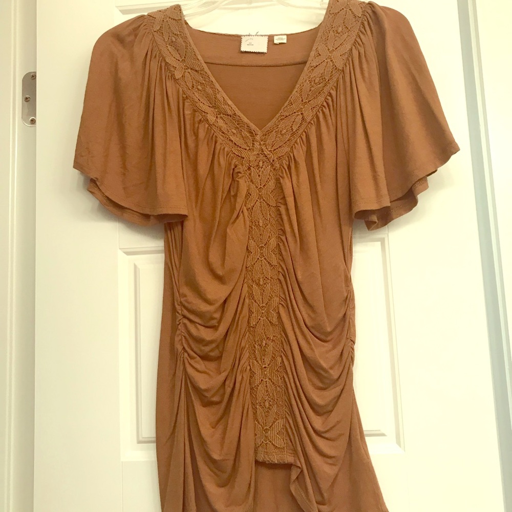 Brown Buckle Top